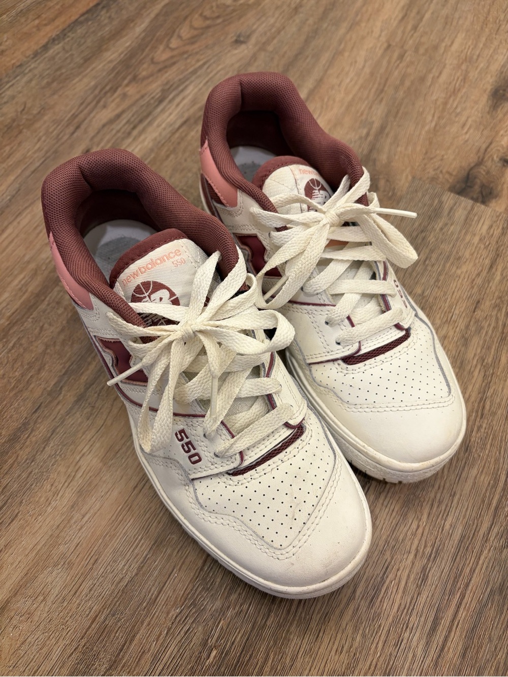 New Balance Women's White Sneakers with Pink & Mauve Accents - Picture 5 of 9